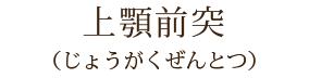 上顎前突
(じょうがくぜんとつ)